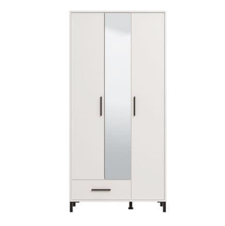 White Mirror Wardrobe | Mirrored Wardrobe | J&E Retailonline