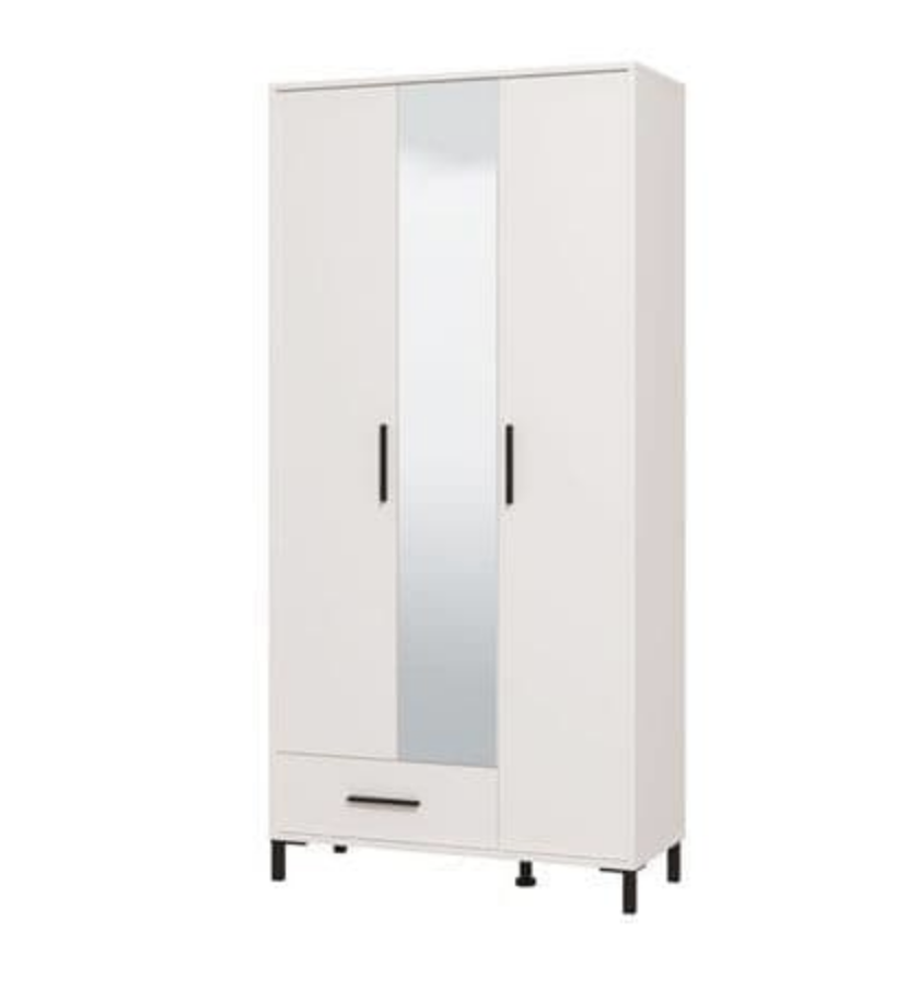 White Mirror Wardrobe | Mirrored Wardrobe | J&E Retailonline