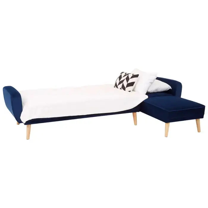Navy Velvet Sofa Bed | Navy Sofa Bed | J&E Retailonline