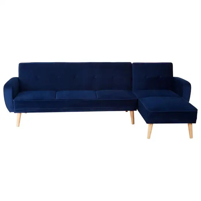 Navy Velvet Sofa Bed | Navy Sofa Bed | J&E Retailonline
