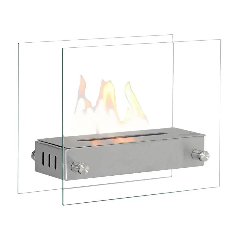 Steel and Glass Bio Fireplace