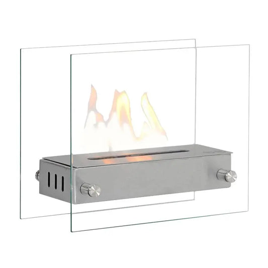 Steel and Glass Bio Fireplace