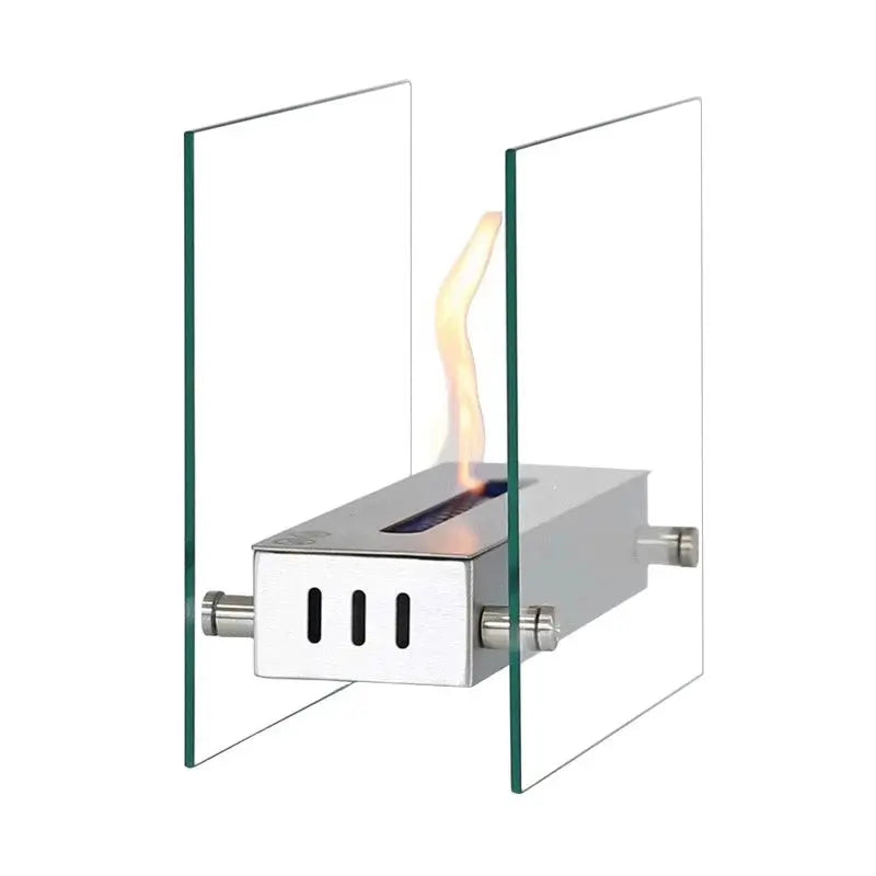 Steel and Glass Bio Fireplace