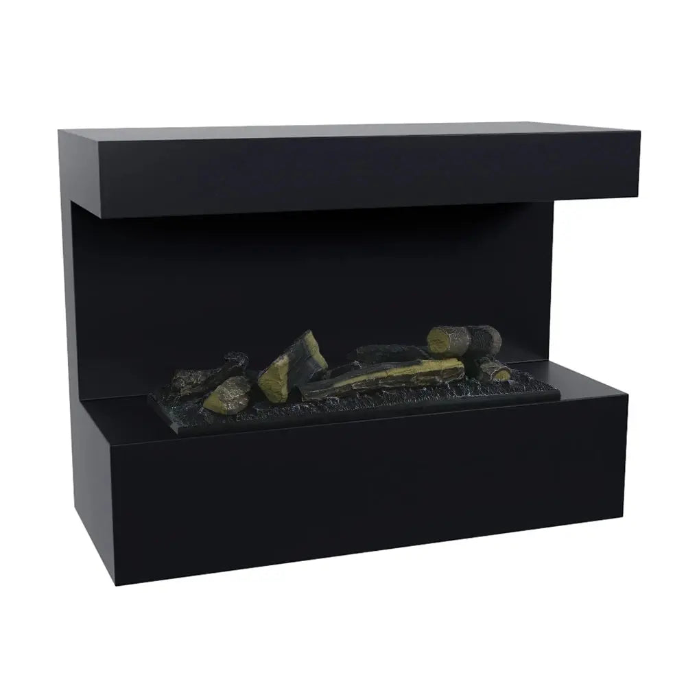 Black Steinsdal Black Wall-Mounted Vapor Fireplace