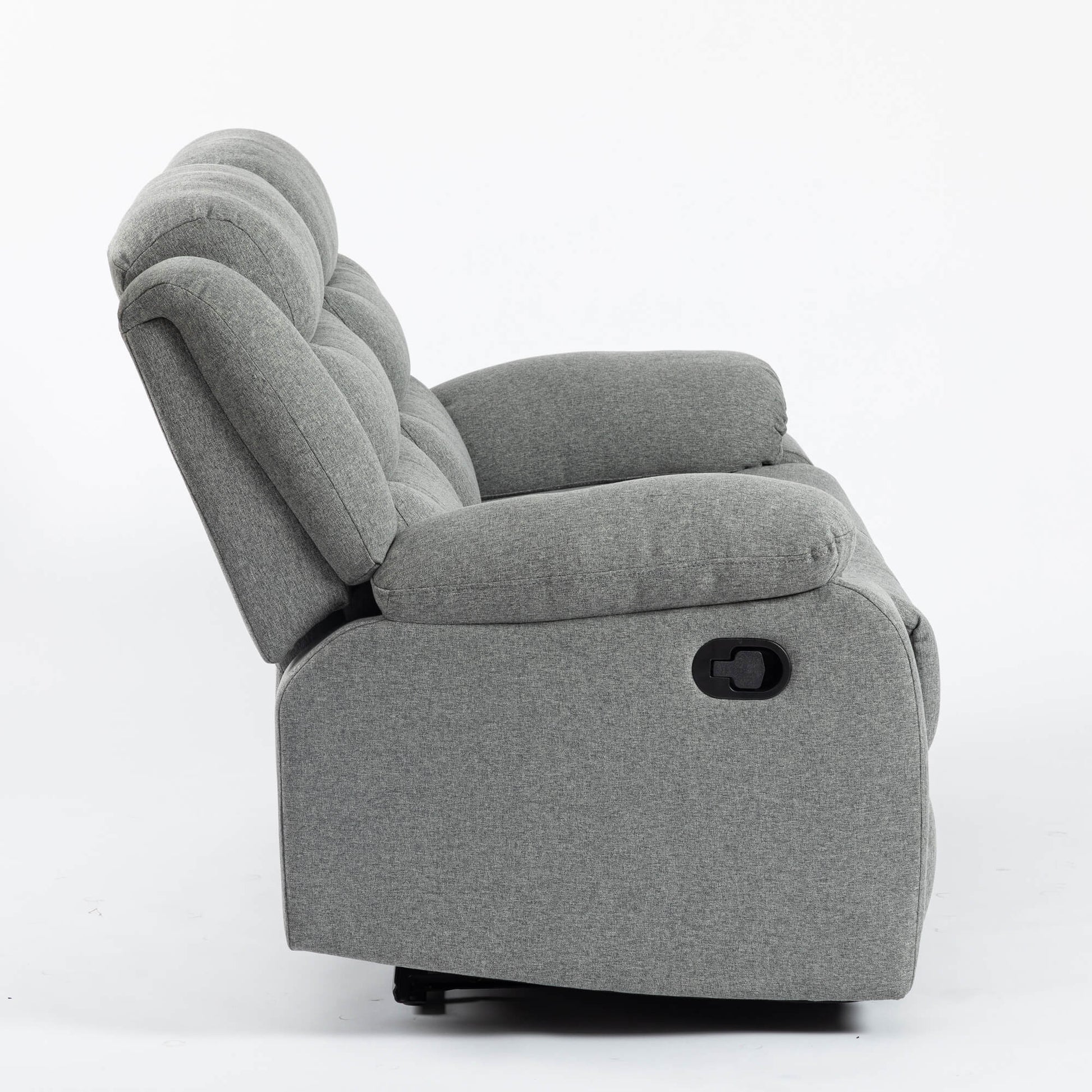 Turin Recliner Fabric 2 Seater Grey HEARTLAND FURNITURE