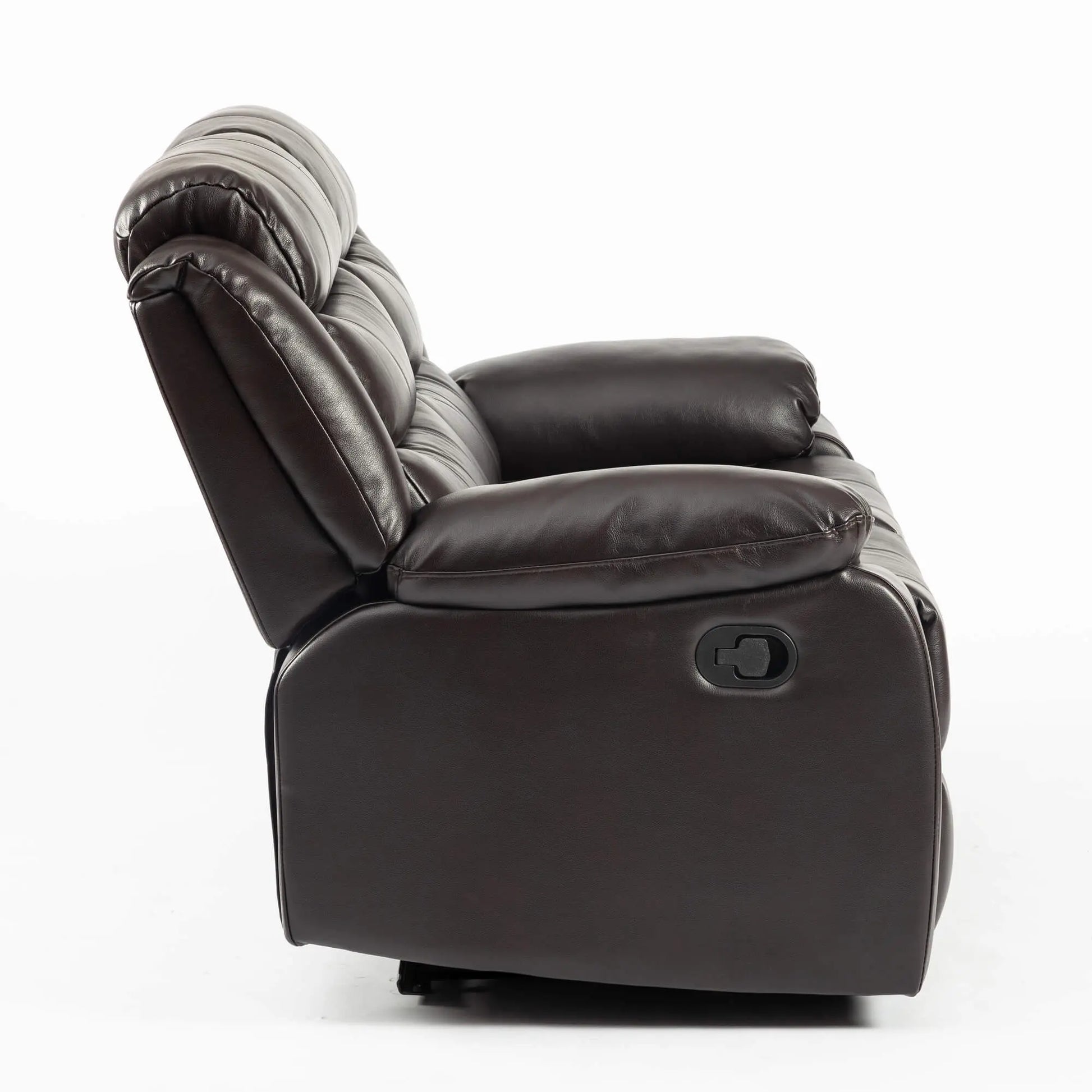 Turin Recliner Leather Aire 2 Seater Brown HEARTLAND FURNITURE