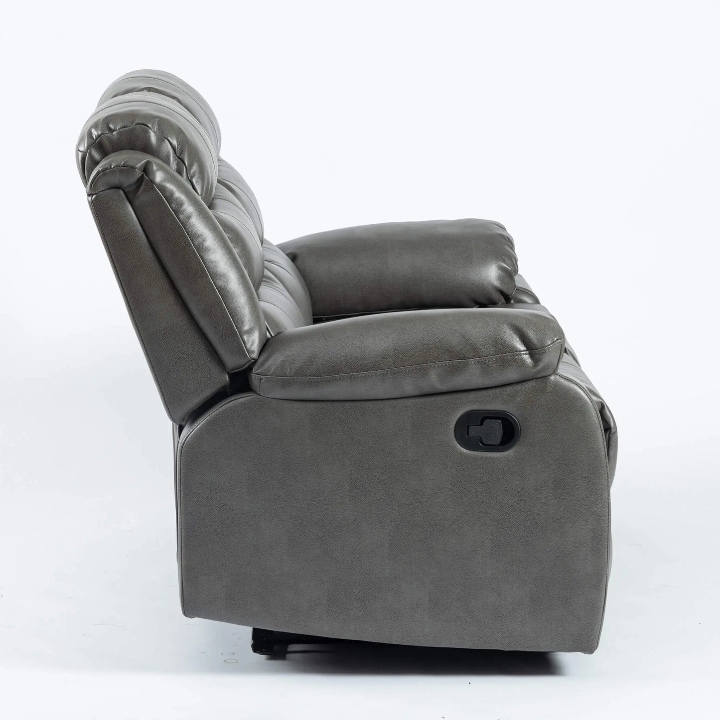 Turin Recliner Leather Aire 2 Seater Grey HEARTLAND FURNITURE