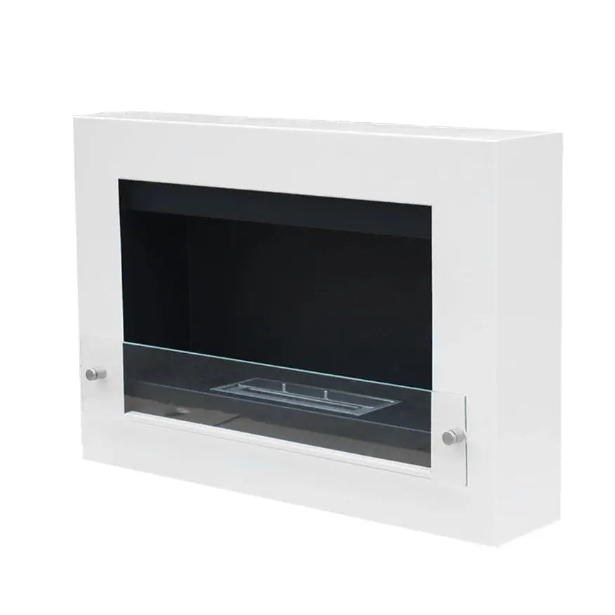 Wall Mounted Nebraska White Biofireplace