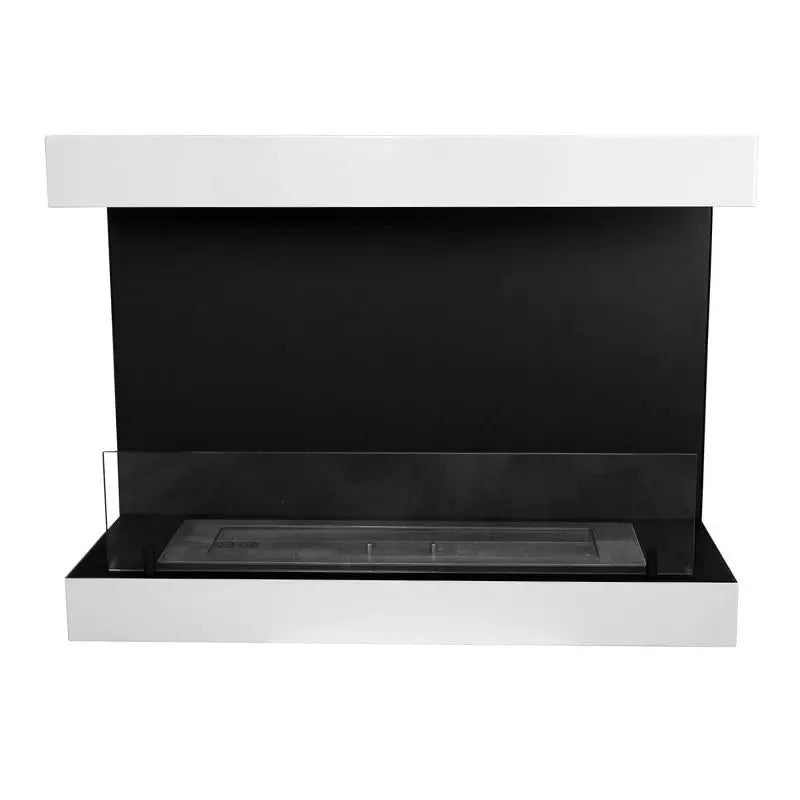 Wall Biofireplace 3-sided 80 cm Dakota in White-JE Retailonline