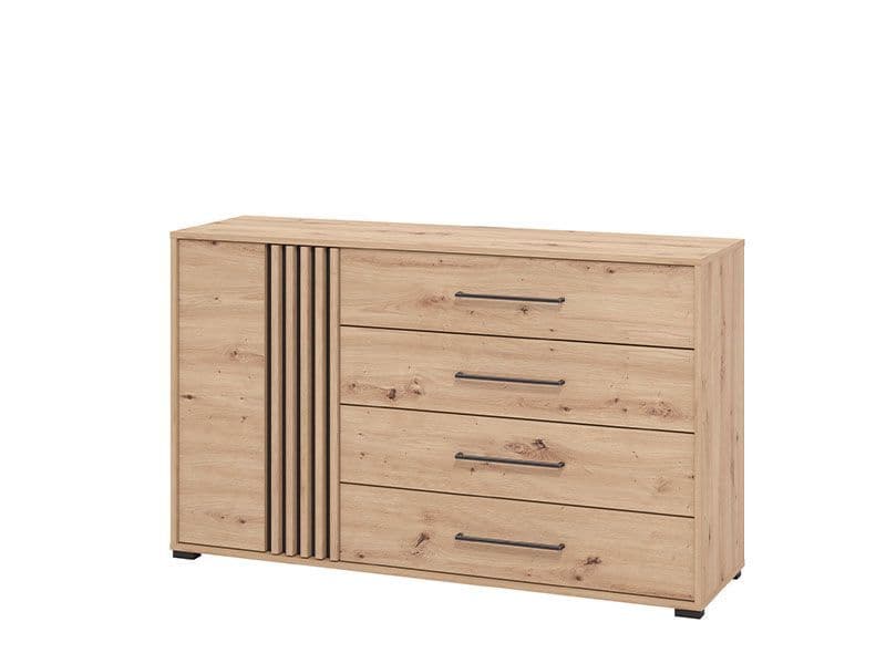 Oak Black Sideboard | 4 Drawer Sideboard | J&E Retailonline
