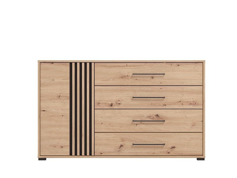 Oak Black Sideboard | 4 Drawer Sideboard | J&E Retailonline