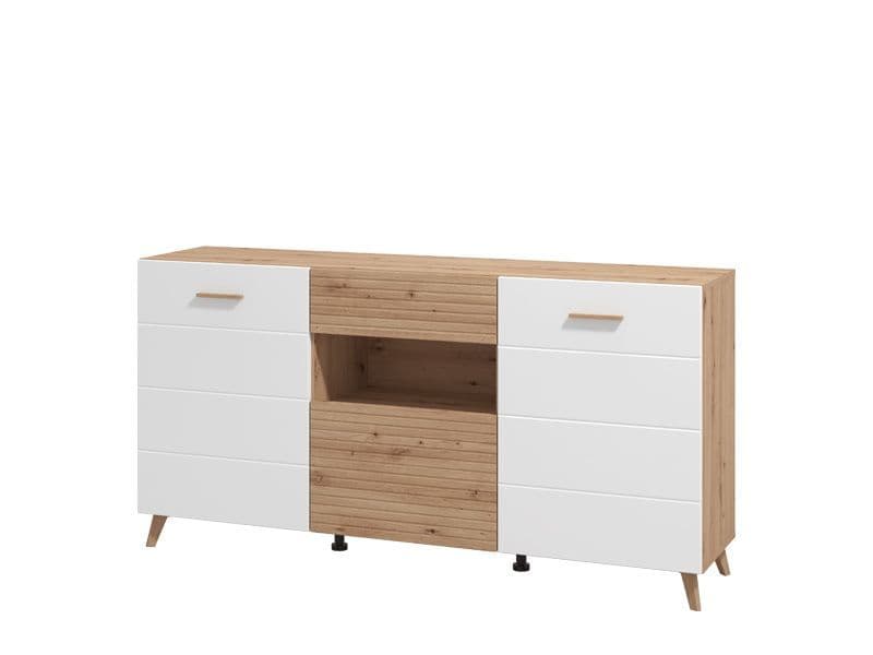 White Oak Sideboard | White Gloss Sideboard | J&E Retailonline