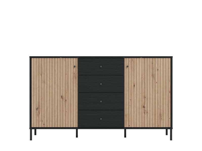 Oak Black Storage Sideboard | Oak Storage Sideboard | J&E Retailonline
