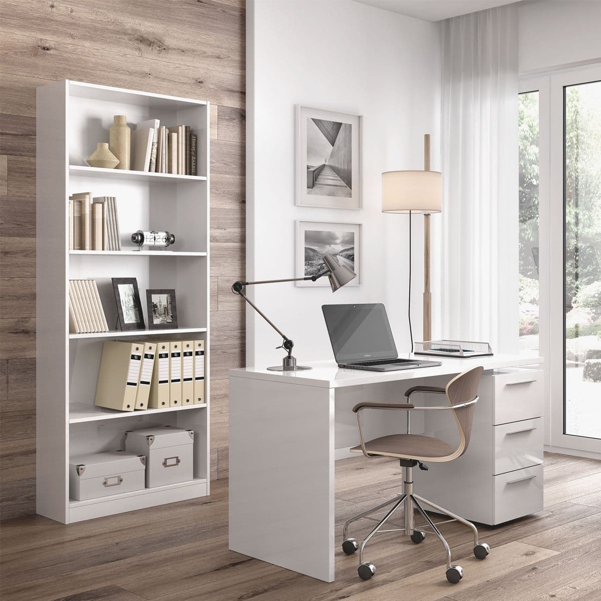 Cordoba Large Artic White Bookcase Bookshelf