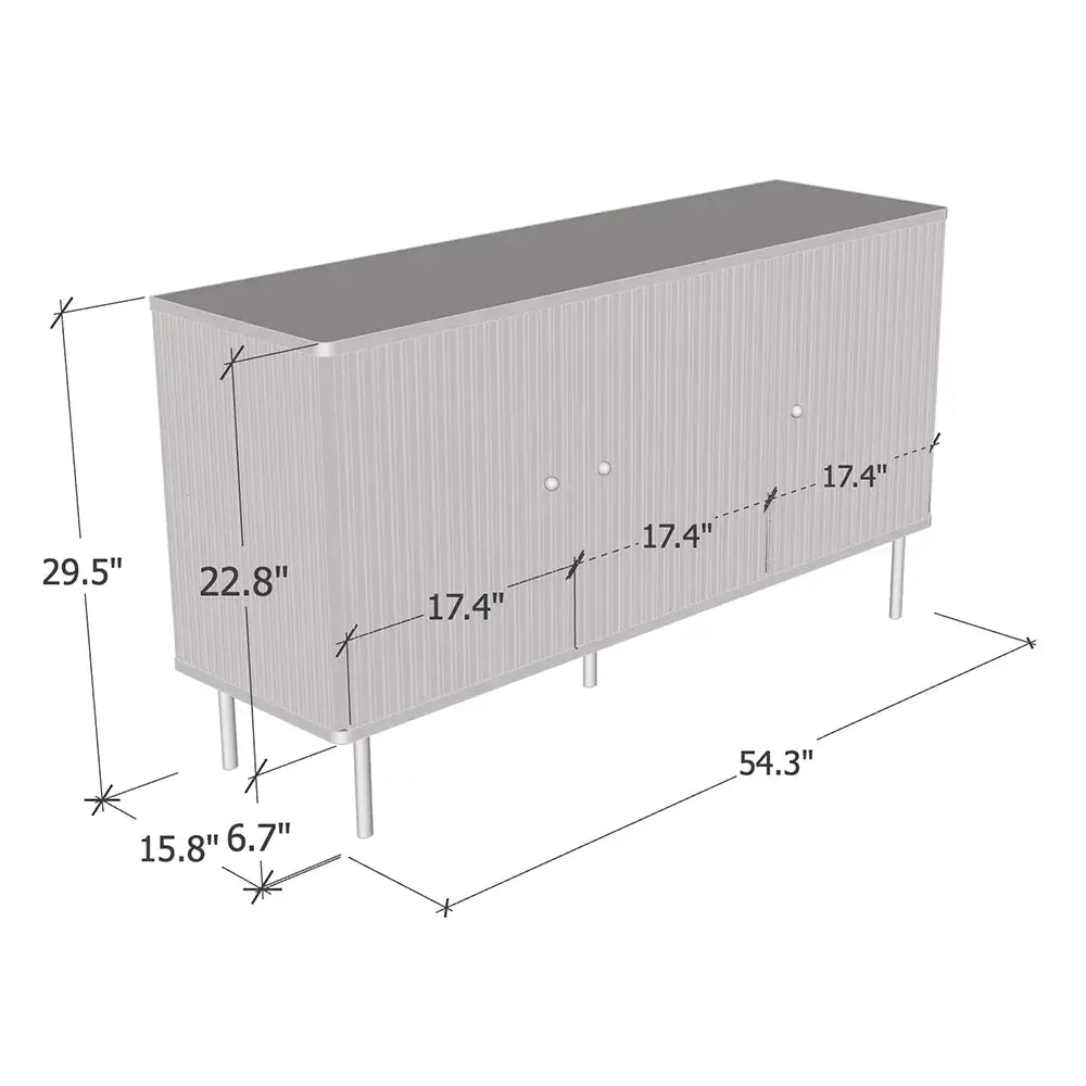 Maison Black And Gold 3 Door Sideboard
