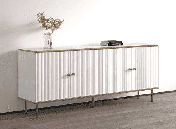 White and Gold Sideboard | Gold Wide Sideboard | J&E Retailonline