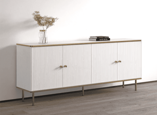White and Gold Sideboard | Gold Wide Sideboard | J&E Retailonline