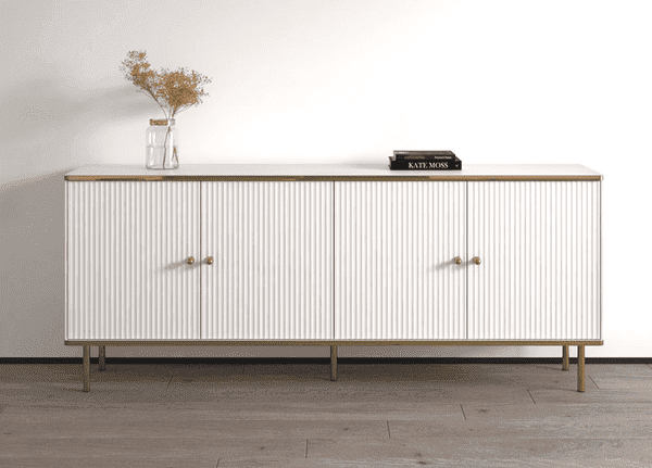 White and Gold Sideboard | Gold Wide Sideboard | J&E Retailonline