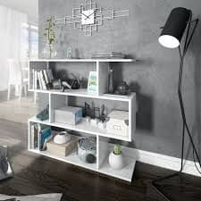 Zing Short White Gloss Bookcase