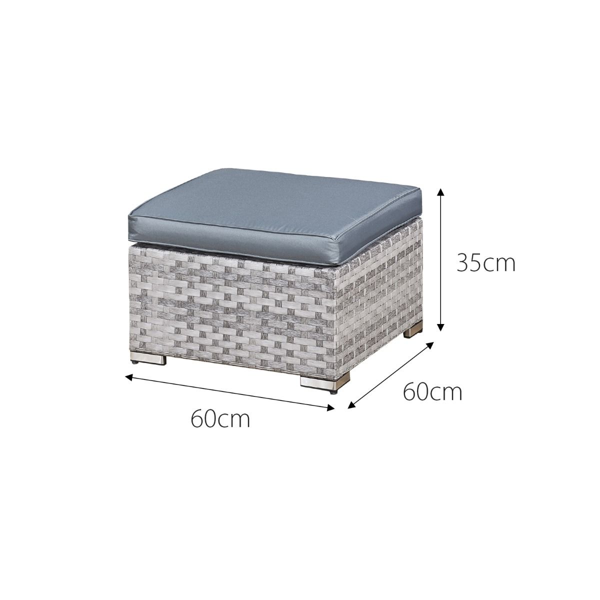 Acorn Deluxe Rattan Garden Furniture 10 Seat Modular Sofa Set in Dove Grey-JE Retailonline