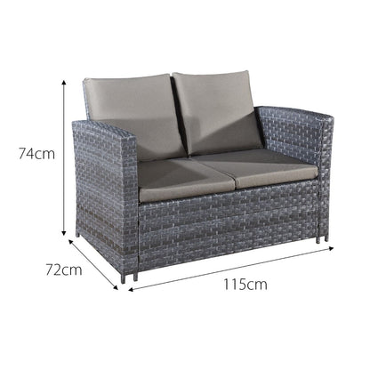 Acorn Rattan 4 Seat Lounge Set in Ocean Grey-JE Retailonline