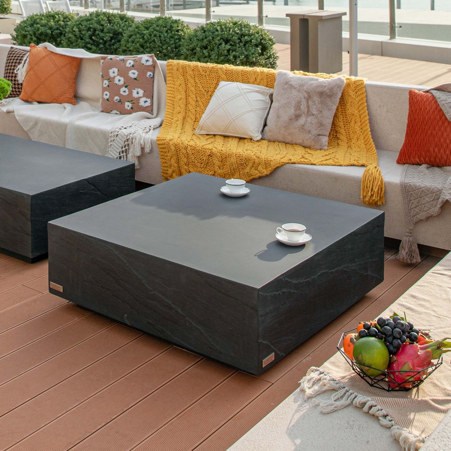 Colorado Coffee Table Large in Slate Black with High-End Glass Reinforced Concrete-JE Retailonline