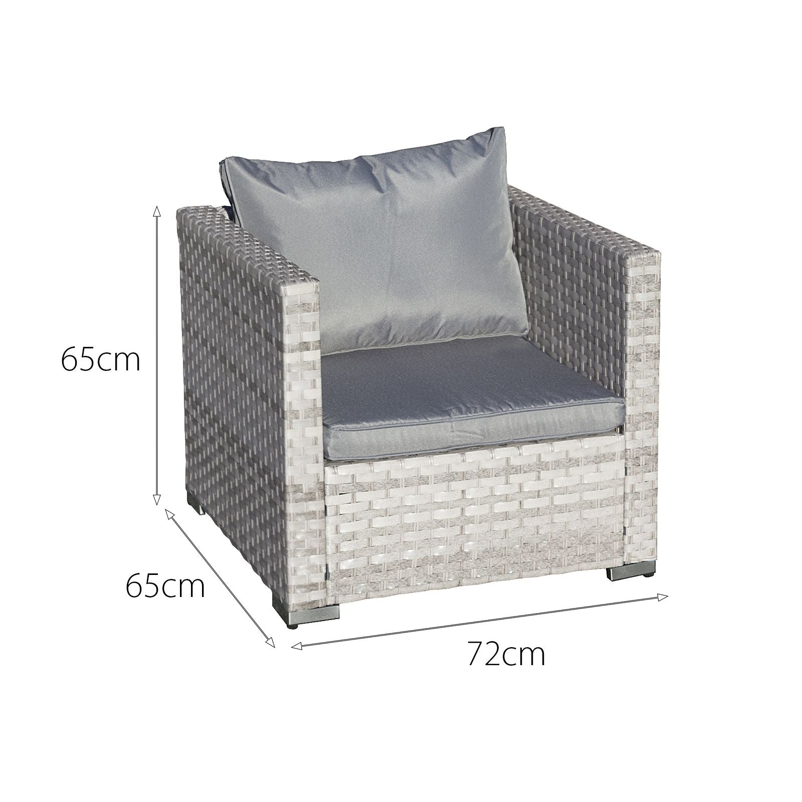 Malta Rattan 9 Seat Rising Firepit Corner Set in Dove Grey with 2 Footstools-JE Retailonline