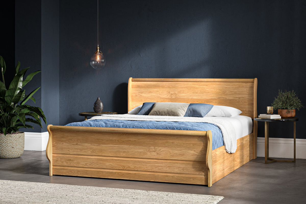 Emporia Windsor Solid Oak Ottoman Bed-JE Retailonline