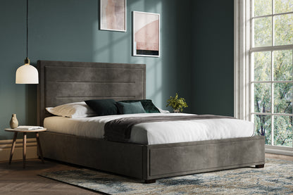 Emporia Velvet Knightsbridge Ottoman Bed-JE Retailonline