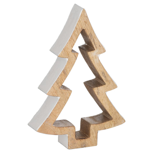 The Noel Collection Snowy Standing Small Wooden Tree