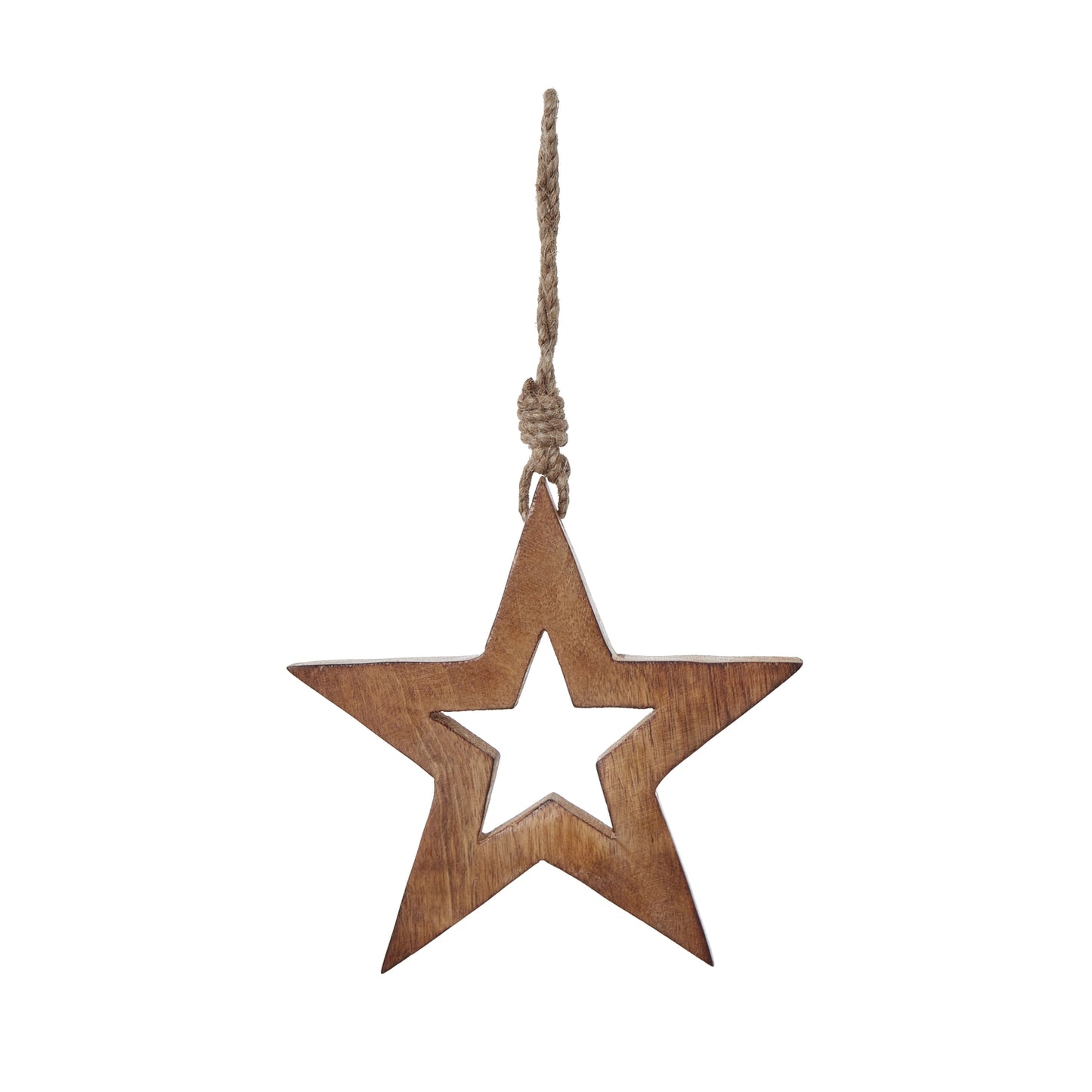 White Wash Collection Wooden Hanging Star Decoration