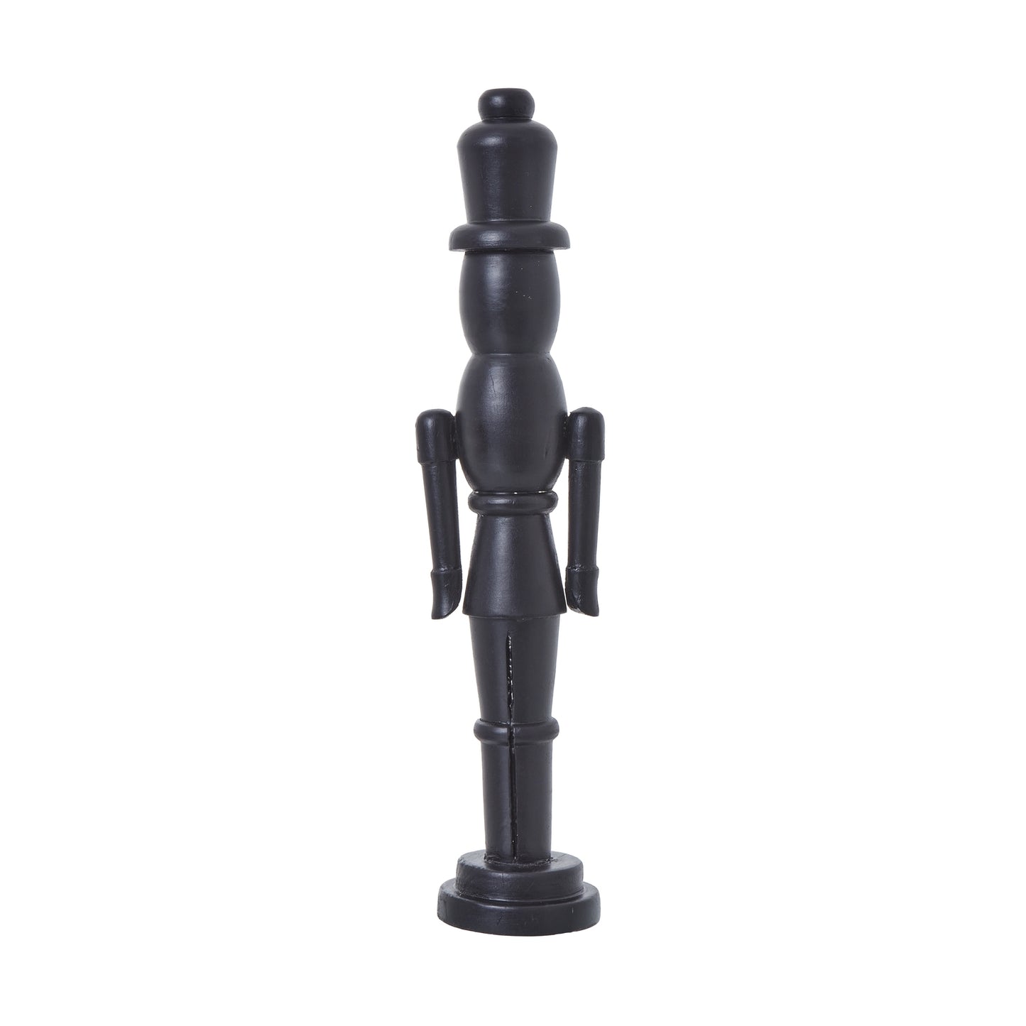 Minimalist Black Wooden Nutcracker Decoration