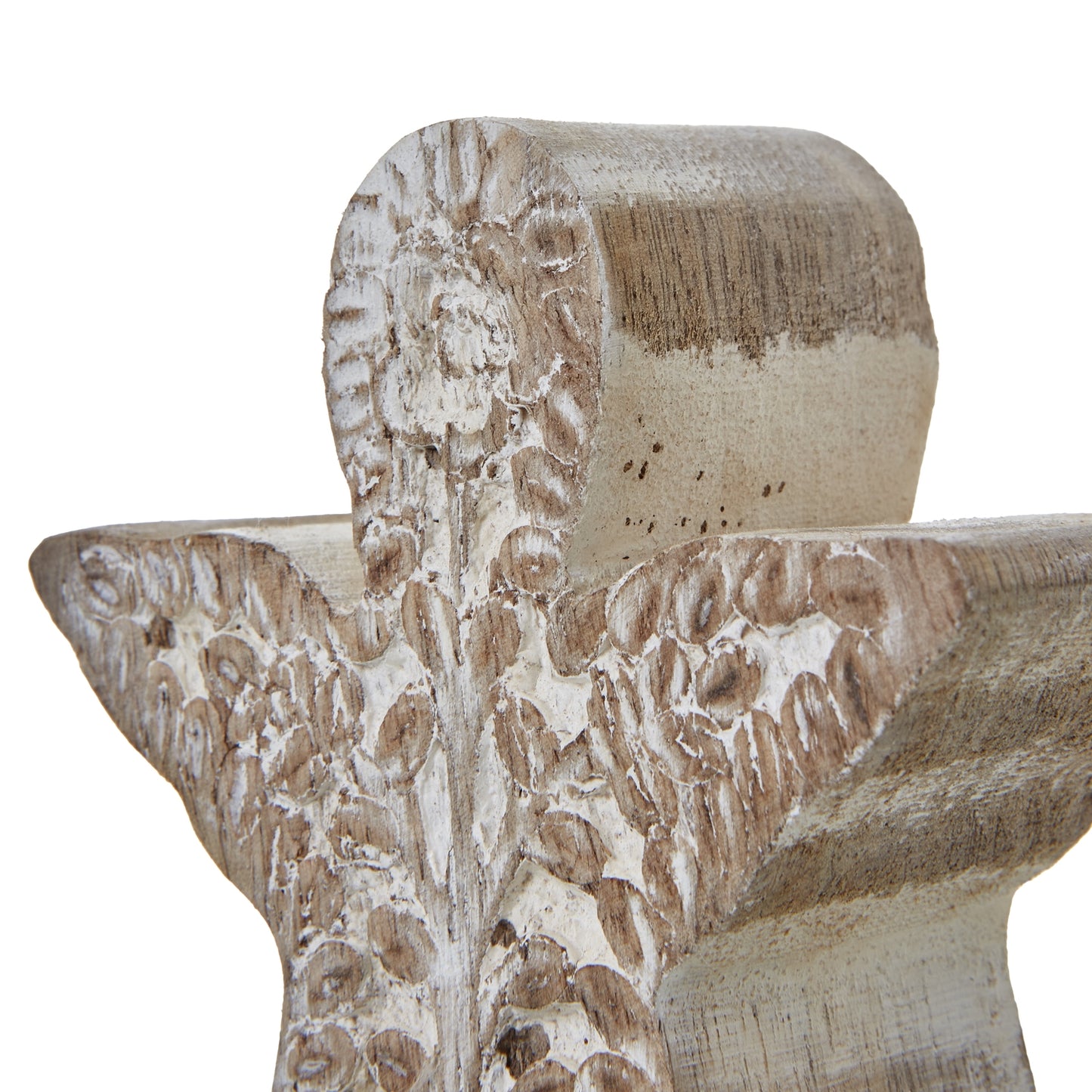 White Wash Collection Patterned Angel Decoration