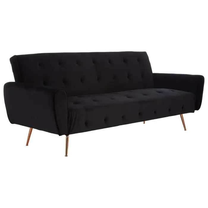 Hayton Black Velvet Sofa Bed-JE Retailonline