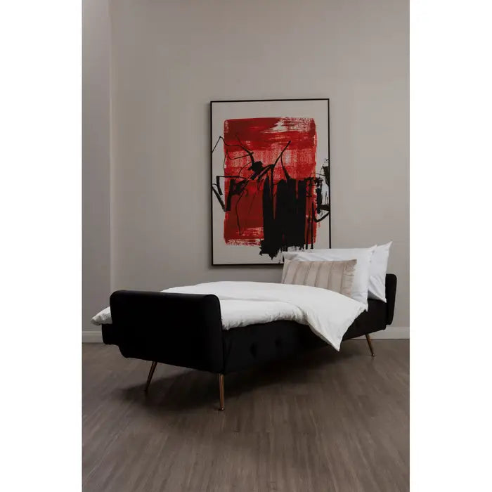 Hayton Black Velvet Sofa Bed-JE Retailonline