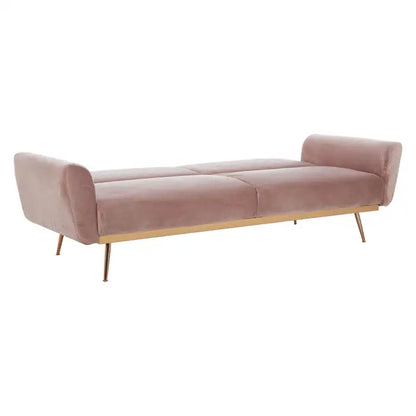 Hatton Pink Velvet Sofa Bed-JE Retailonline