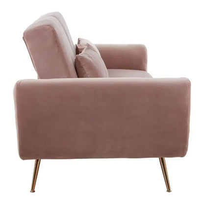 Hatton Pink Velvet Sofa Bed-JE Retailonline