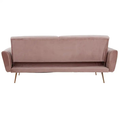 Hatton Pink Velvet Sofa Bed-JE Retailonline