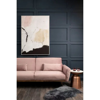 Hatton Pink Velvet Sofa Bed-JE Retailonline