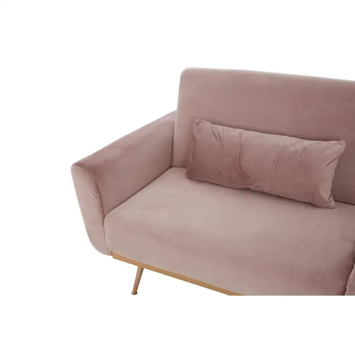 Hatton Pink Velvet Sofa Bed-JE Retailonline