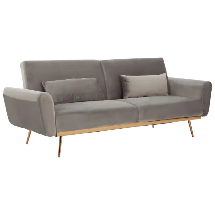 Hatton Grey Velvet Sofa Bed-JE Retailonline