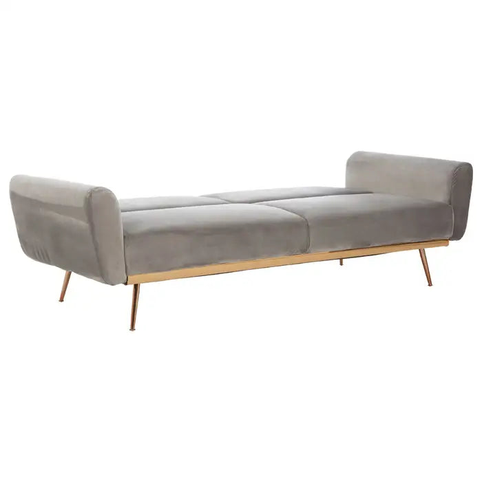 Hatton Grey Velvet Sofa Bed-JE Retailonline