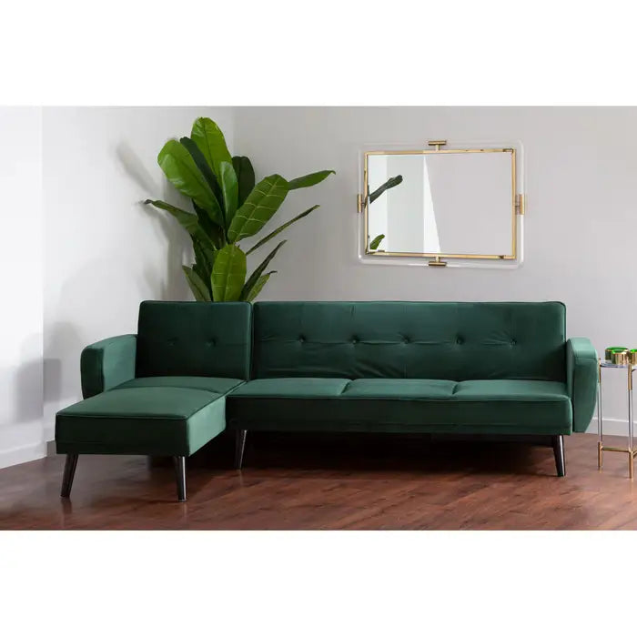 Serene 3 Seat Green Sofa Bed-JE Retailonline