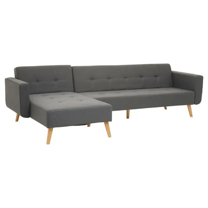 Hansa Hagen Grey Large Corner Sofa Bed-JE Retailonline