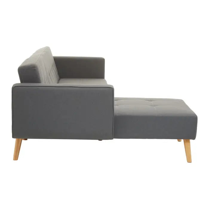 Hansa Hagen Grey Large Corner Sofa Bed-JE Retailonline