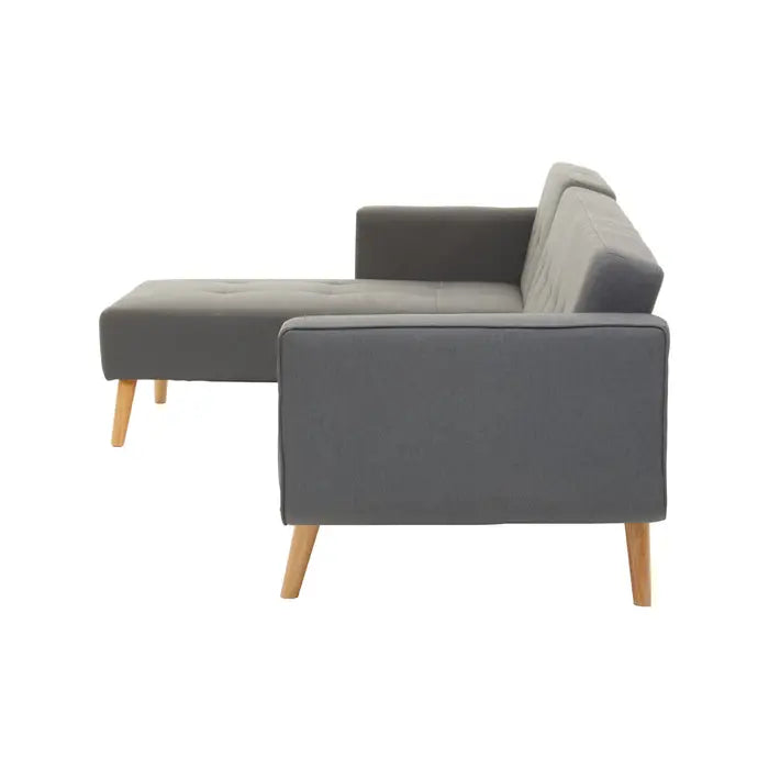 Hansa Hagen Grey Large Corner Sofa Bed-JE Retailonline