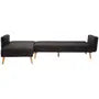 Hansa Hagen Black Large Corner Sofa Bed-JE Retailonline