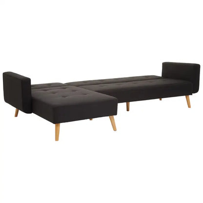 Hansa Hagen Black Large Corner Sofa Bed-JE Retailonline