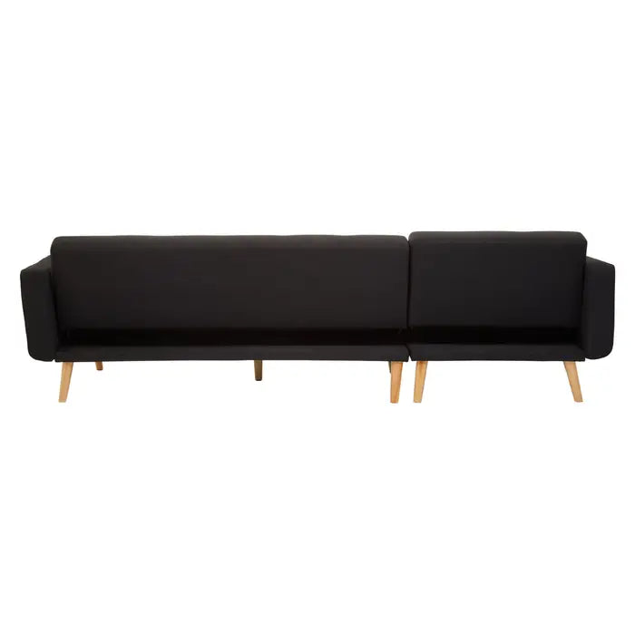 Hansa Hagen Black Large Corner Sofa Bed-JE Retailonline