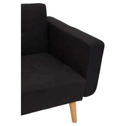 Hansa Hagen Black Large Corner Sofa Bed-JE Retailonline